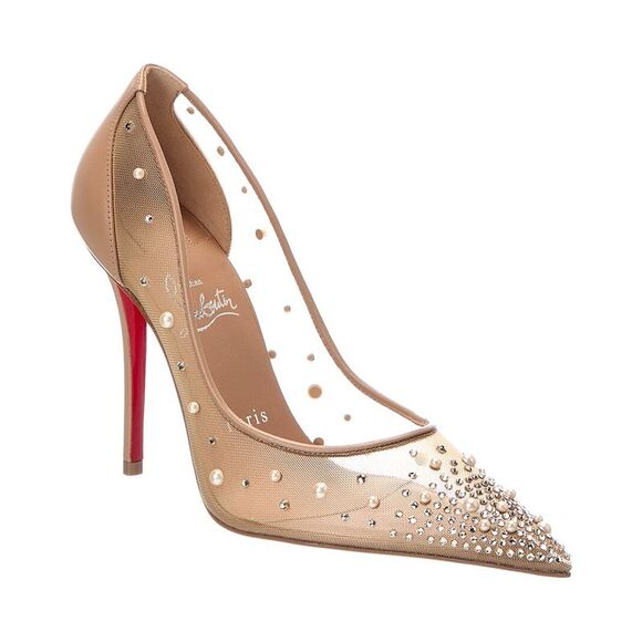 Christian Louboutin Shoes - Christian Louboutin Miss Z Degrastrass 100 Mesh & Leather Pump